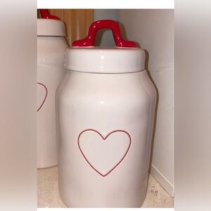 Rae dunn heart canister - medium apples 9x4